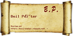 Beil Péter névjegykártya